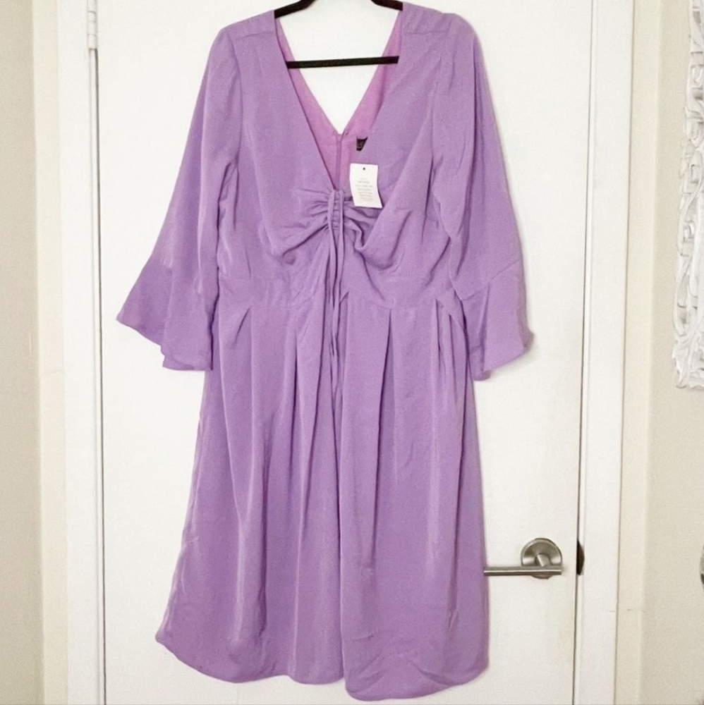 NWT Eloquii Flare Sleeve Dress With Halter Detail 18